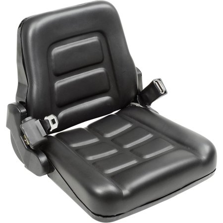 GLOBAL INDUSTRIAL Vinyl Forklift Truck Seat with Seat Belt 988287